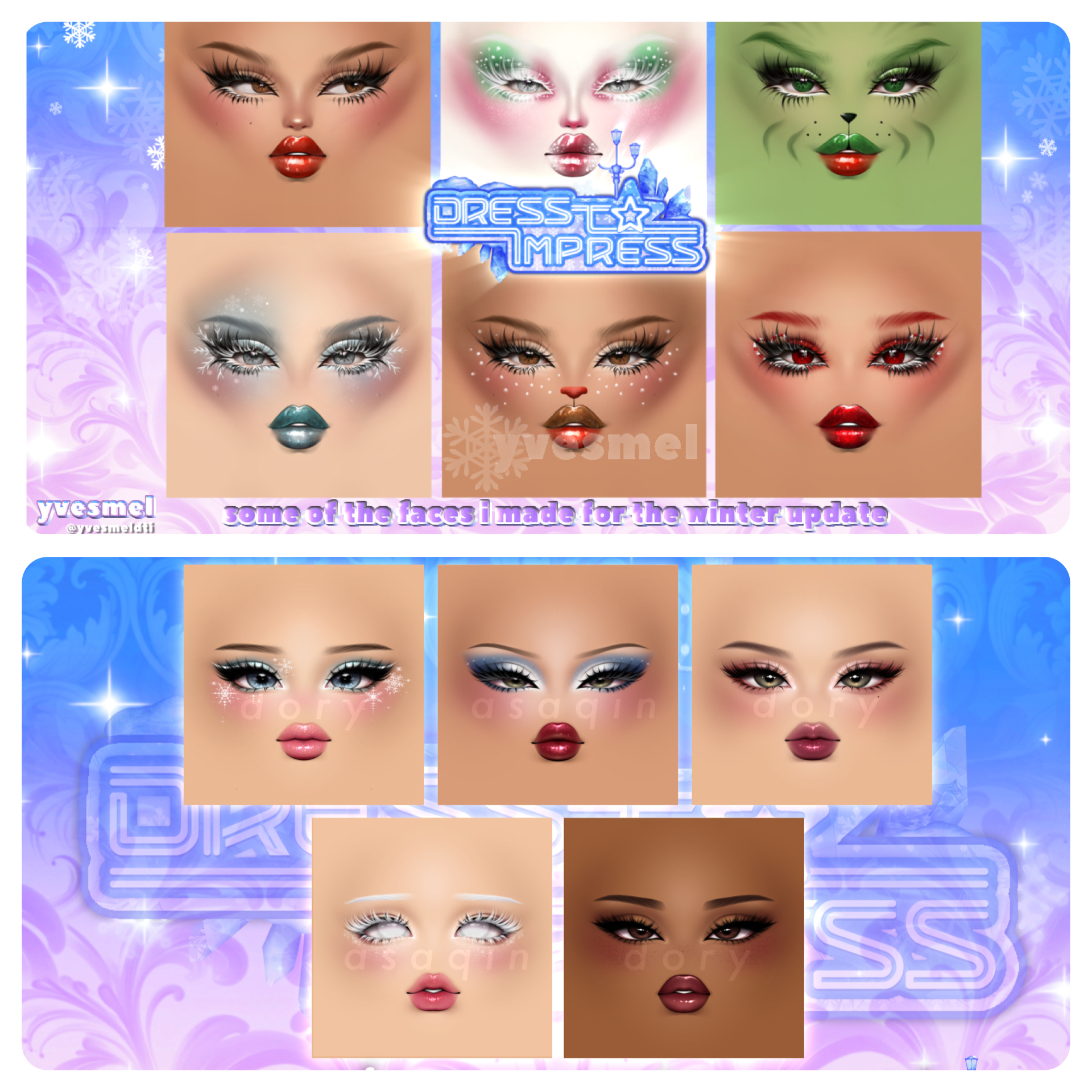 Dress To Impress Winter Update New Makeup