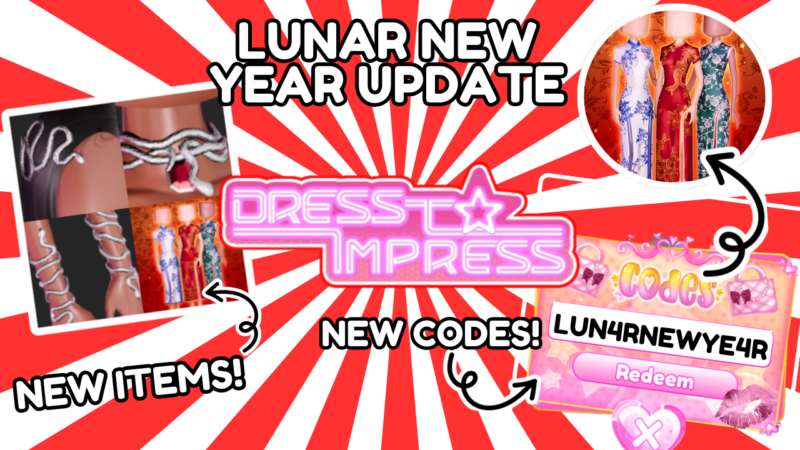 Dress To Impress Lunar New Year Update Reveal! [THREE NEW Codes]