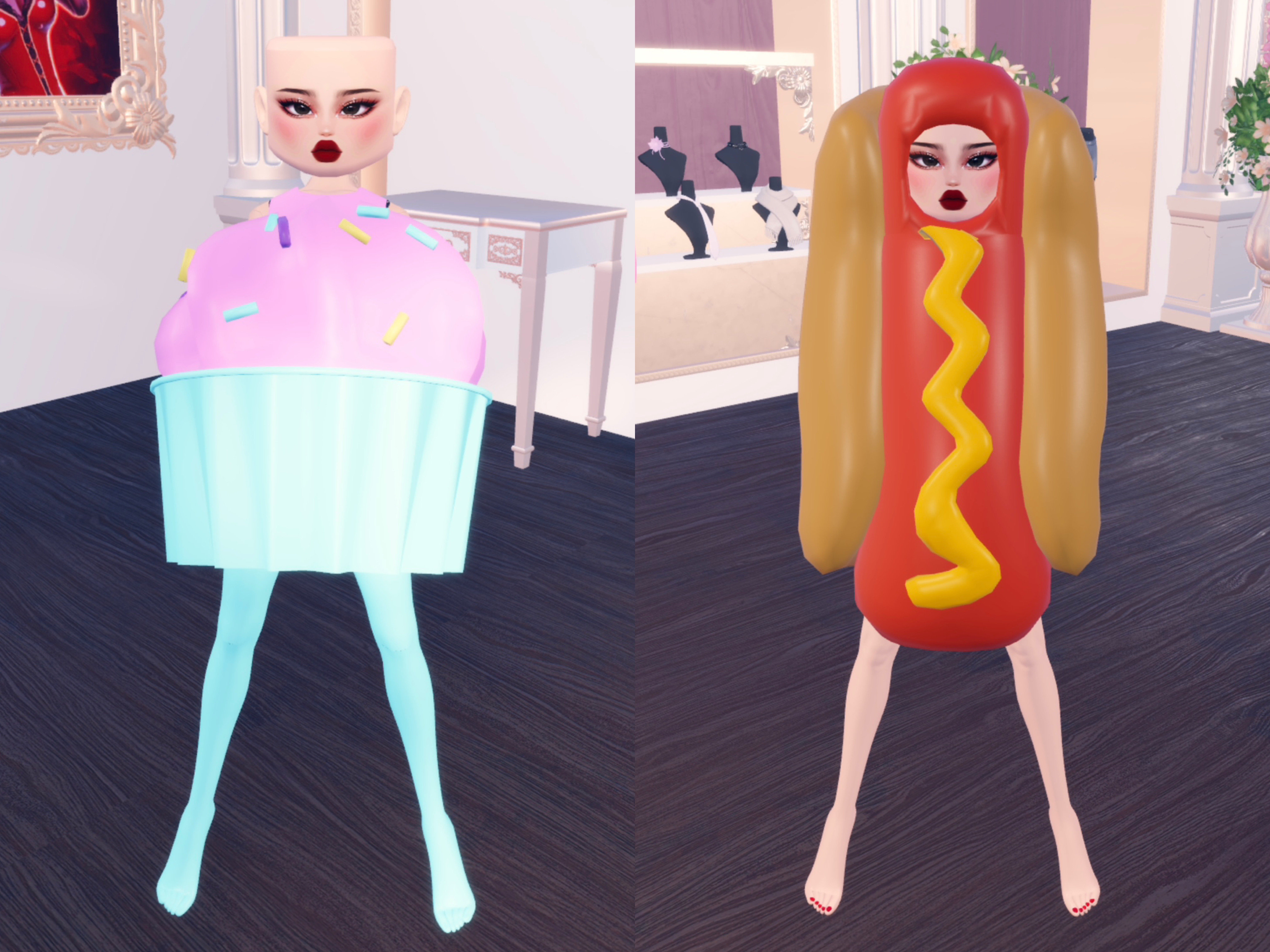 How To Find The DTI Hot Dog And Cupcake Costume After The Valentine's Update